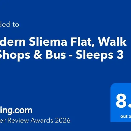 Apartamento Modern Flat, Walk To Shops & Bus - Sleeps 3 Sliema